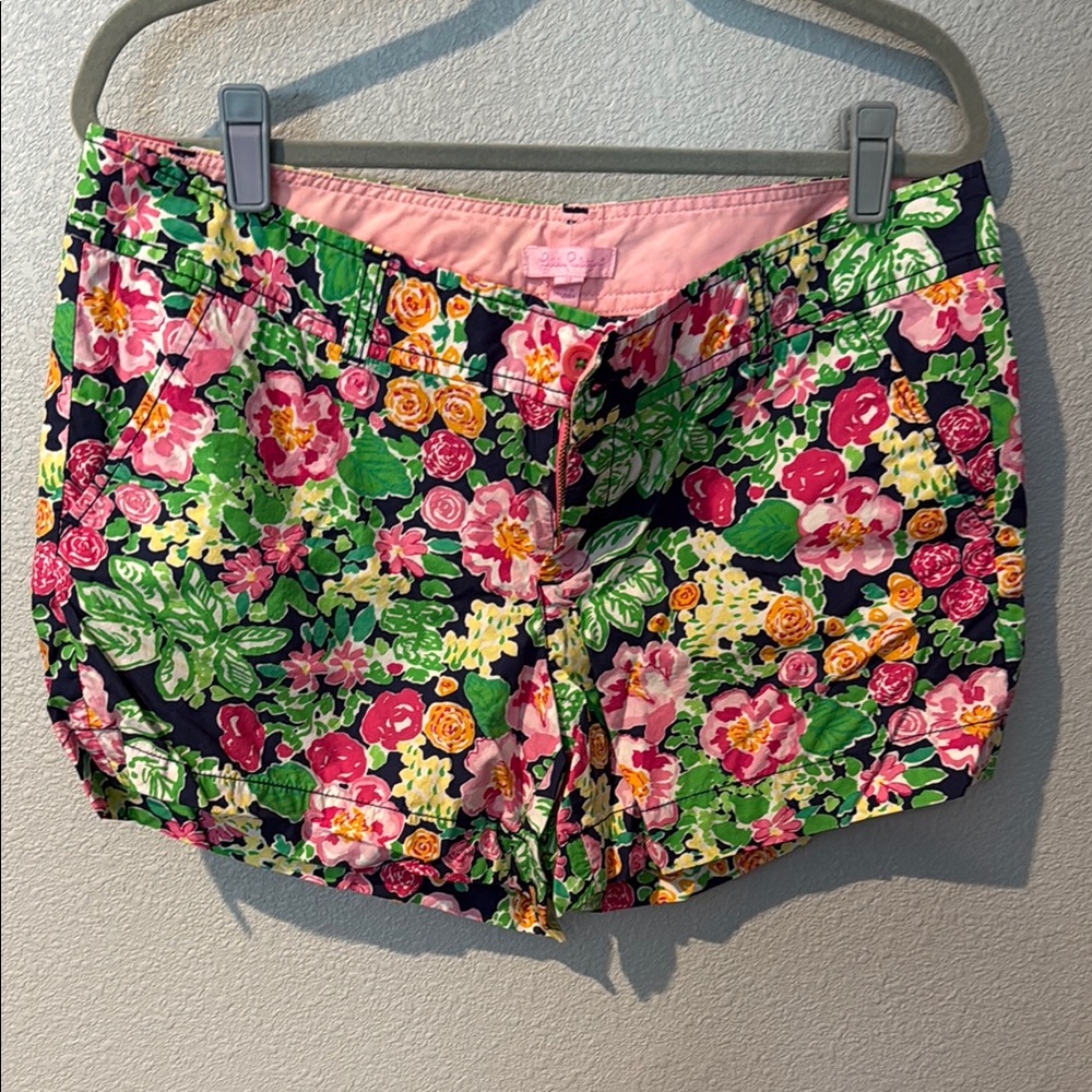 Lilly Pulitzer Pink and Green Shorts EUC